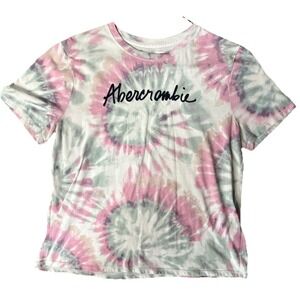 Abercrombie Kids Tie-Dye Short Sleeve Tee Pink and Blue Kids 15-16